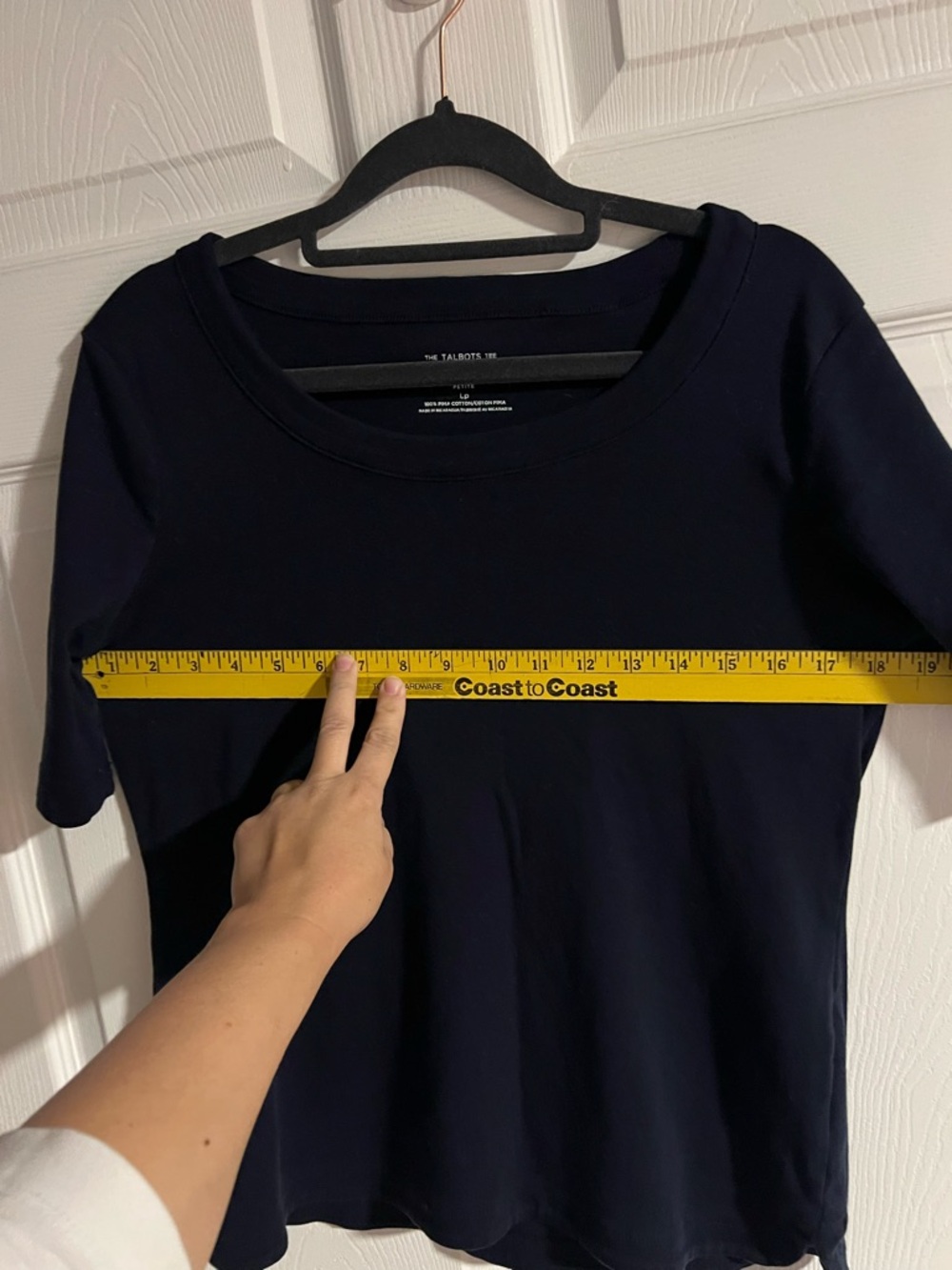 Talbots Navy Short Sleeve Scoop Neck Top - Classic Navy - Picture 6 of 6